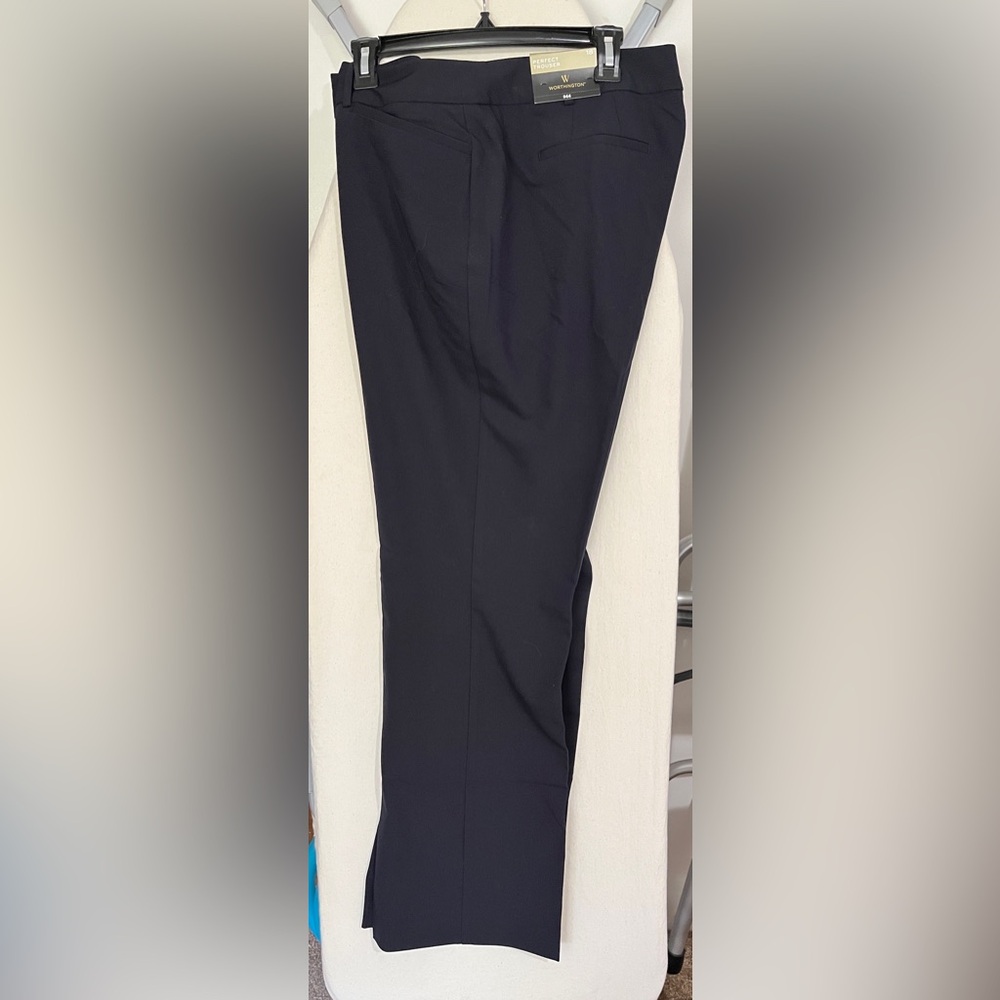 Worthington Womens Perfect Trouser Pants Sz 18 Navy